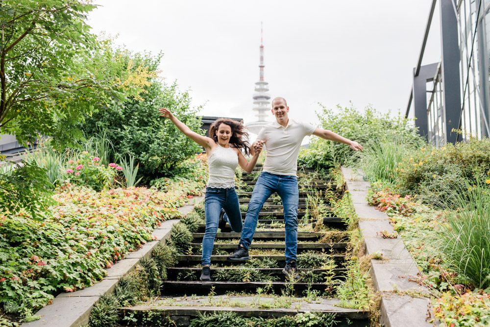 Paarshooting in Planten und Blomen am Wasserfall